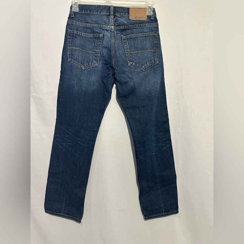 Aeropostale Boys Jeans 27x28 – Dark Wash Straight Fit Denim - Picture 4 of 5